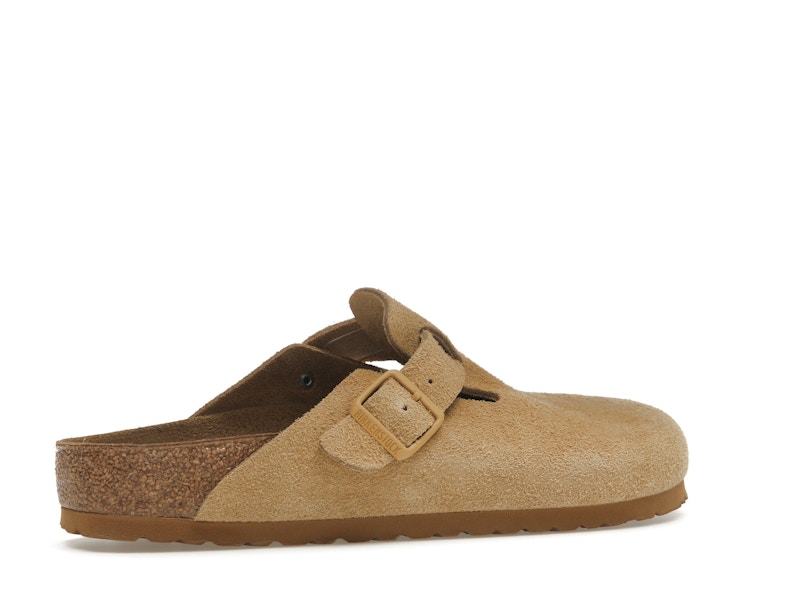 Birkenstock Boston Suede Latte Cream (Cream Outsole)