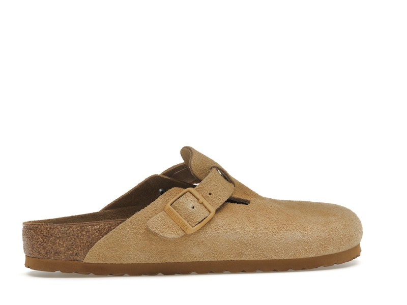 Birkenstock Boston Suede Latte Cream (Cream Outsole)