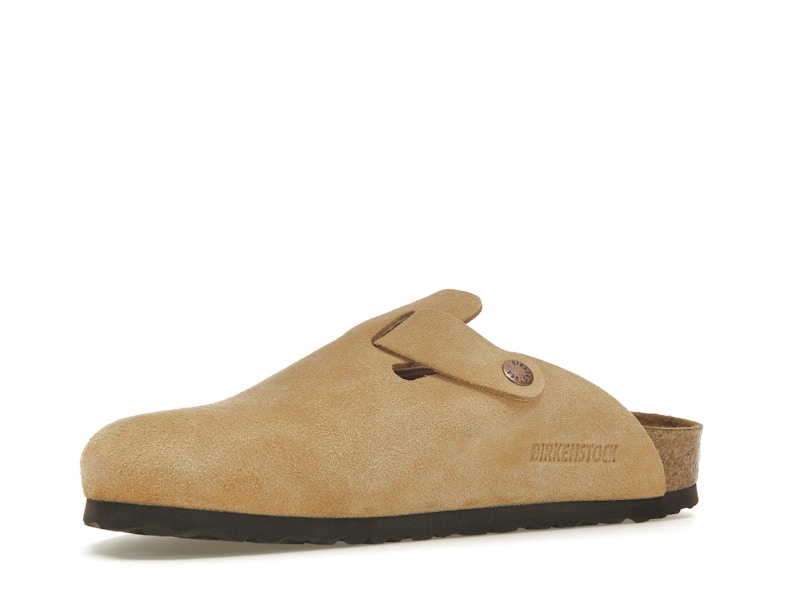 Birkenstock Boston Suede Latte Cream