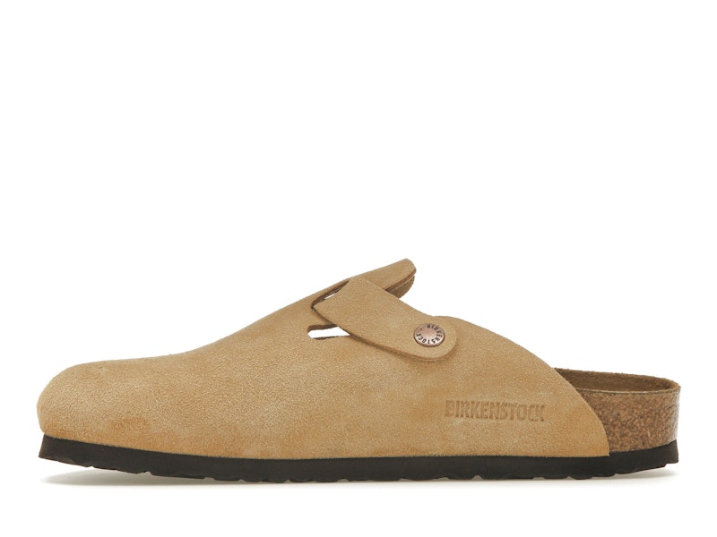 Birkenstock Boston Suede Latte Cream