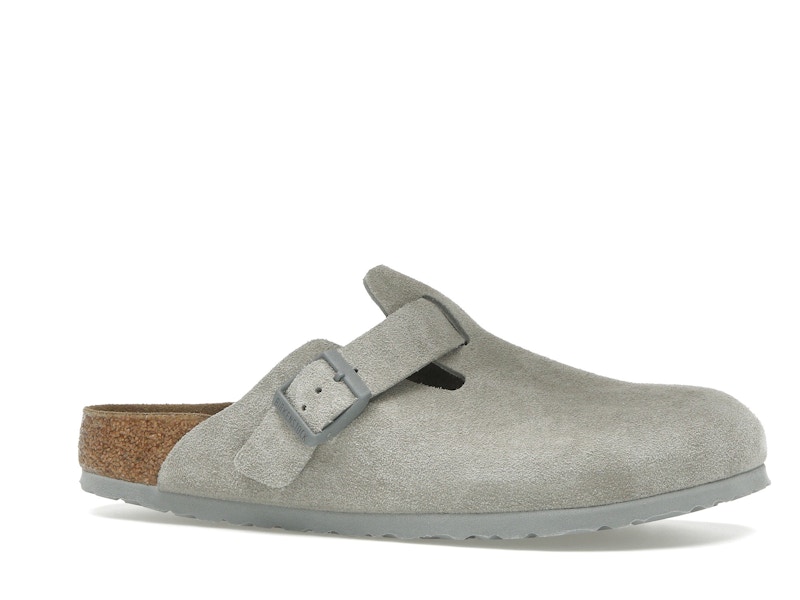 Birkenstock Boston Suede Stone Coin