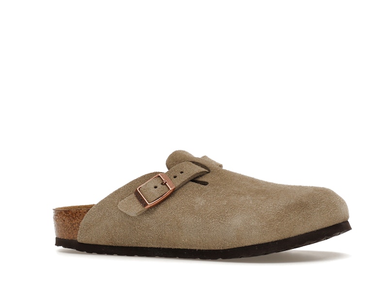 Birkenstock Boston Suede Taupe (Narrow Fit) (Kids)