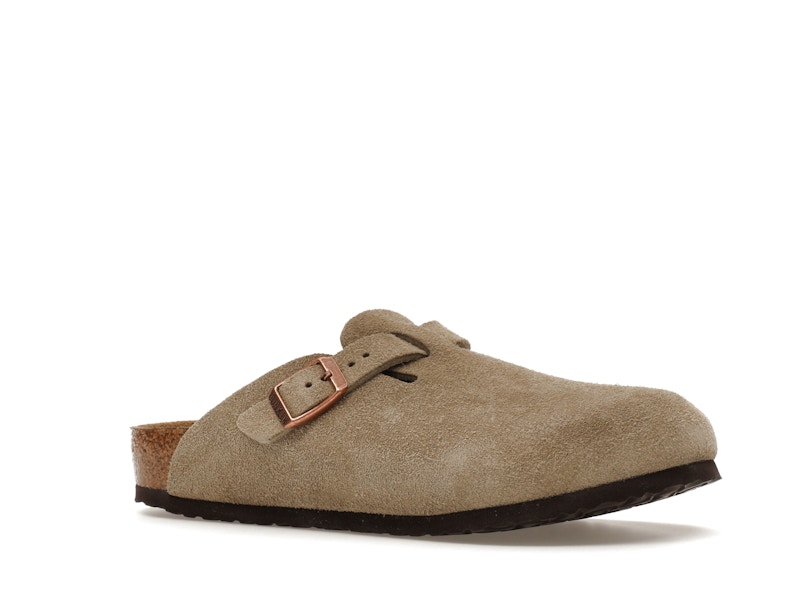 Birkenstock Boston Suede Taupe (Narrow Fit) (Kids)