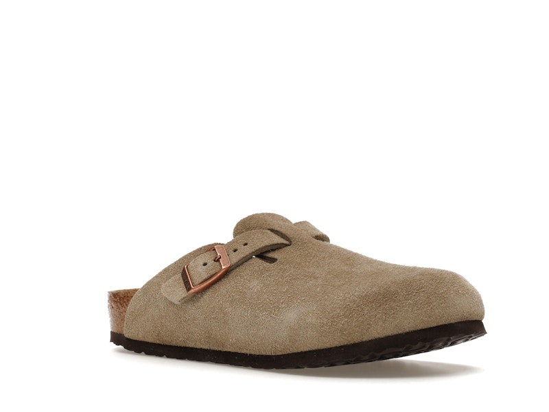 Birkenstock Boston Suede Taupe (Narrow Fit) (Kids)