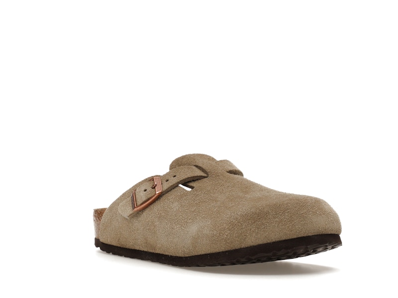 Birkenstock Boston Suede Taupe (Narrow Fit) (Kids)