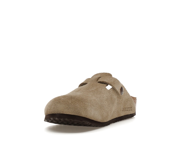 Birkenstock Boston Suede Taupe (Narrow Fit) (Kids)