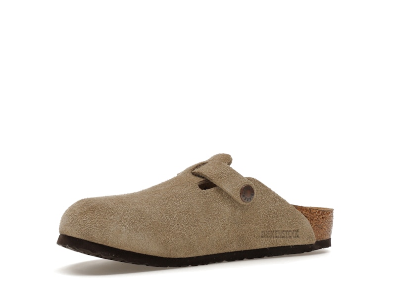 Birkenstock Boston Suede Taupe (Narrow Fit) (Kids)