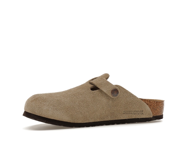 Birkenstock Boston Suede Taupe (Narrow Fit) (Kids)