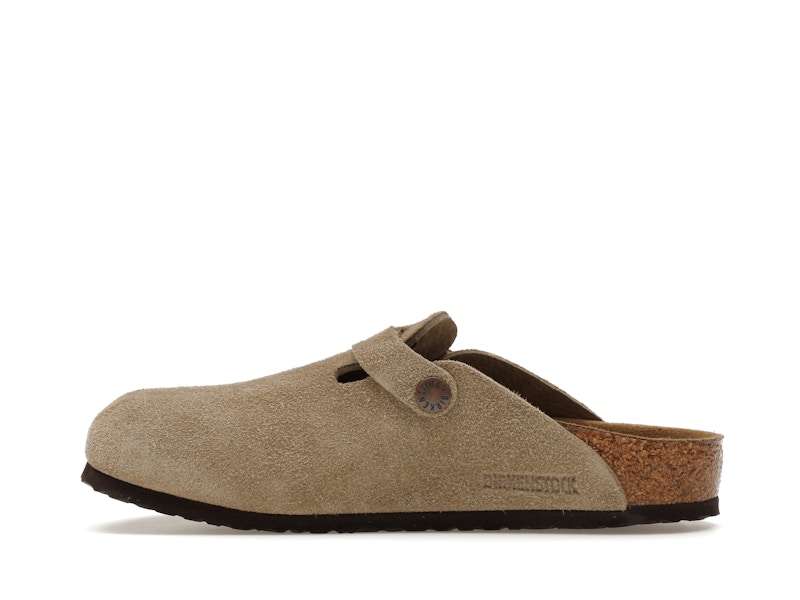 Birkenstock Boston Suede Taupe (Narrow Fit) (Kids)