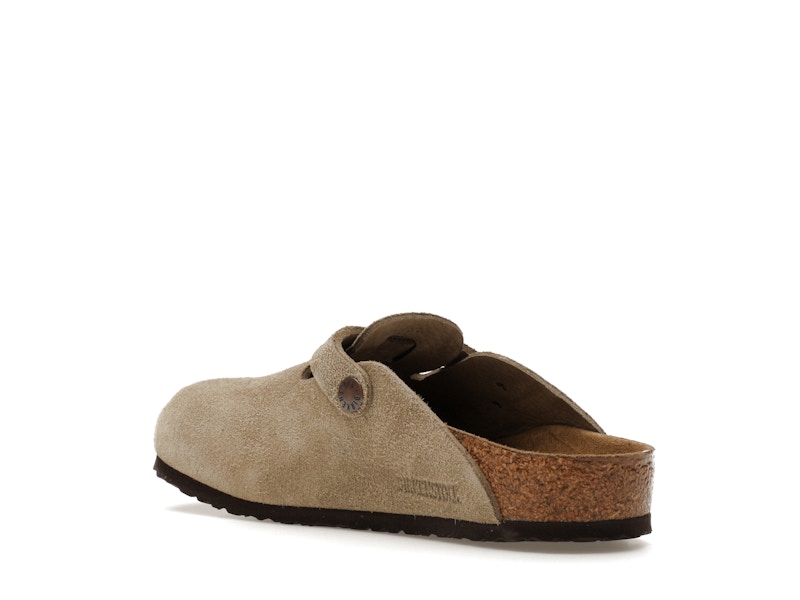 Birkenstock Boston Suede Taupe (Narrow Fit) (Kids)