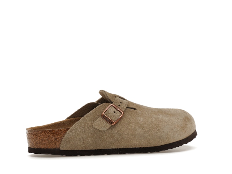 Birkenstock Boston Suede Taupe (Narrow Fit) (Kids)