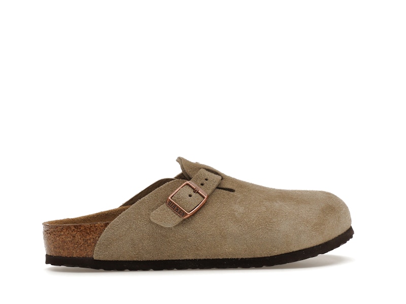 Birkenstock Boston Suede Taupe (Narrow Fit) (Kids)