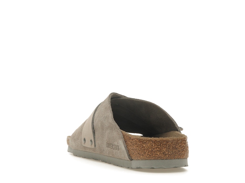 Birkenstock Kyoto Nubuck Suede Stone Coin