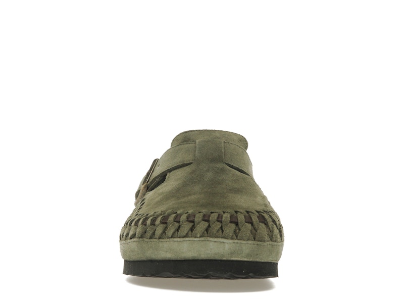 Birkenstock London Braided Shearling Kith Olive Night