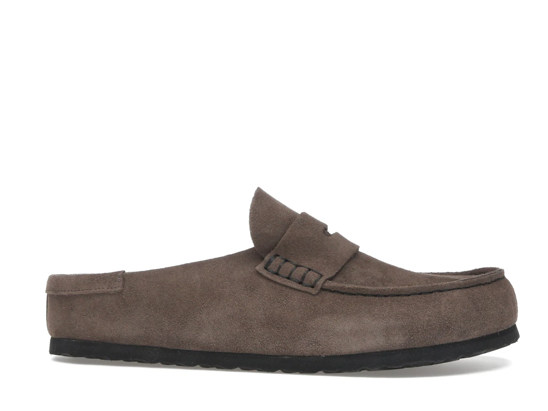 Birkenstock Naples Wrapped Suede Leather Concrete Grey