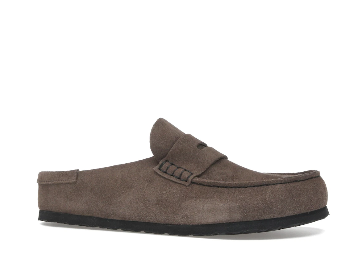 Birkenstock Naples Wrapped Suede Leather Concrete Grey