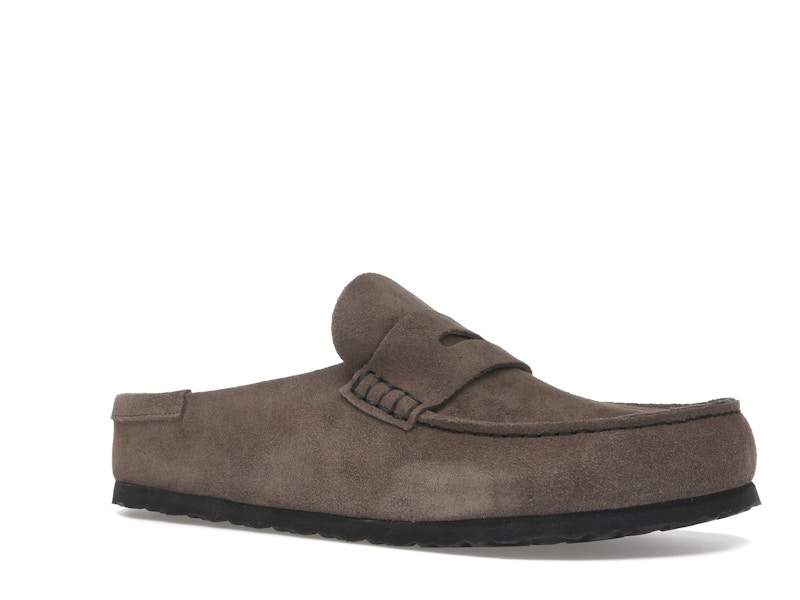 Birkenstock Naples Wrapped Suede Leather Concrete Grey