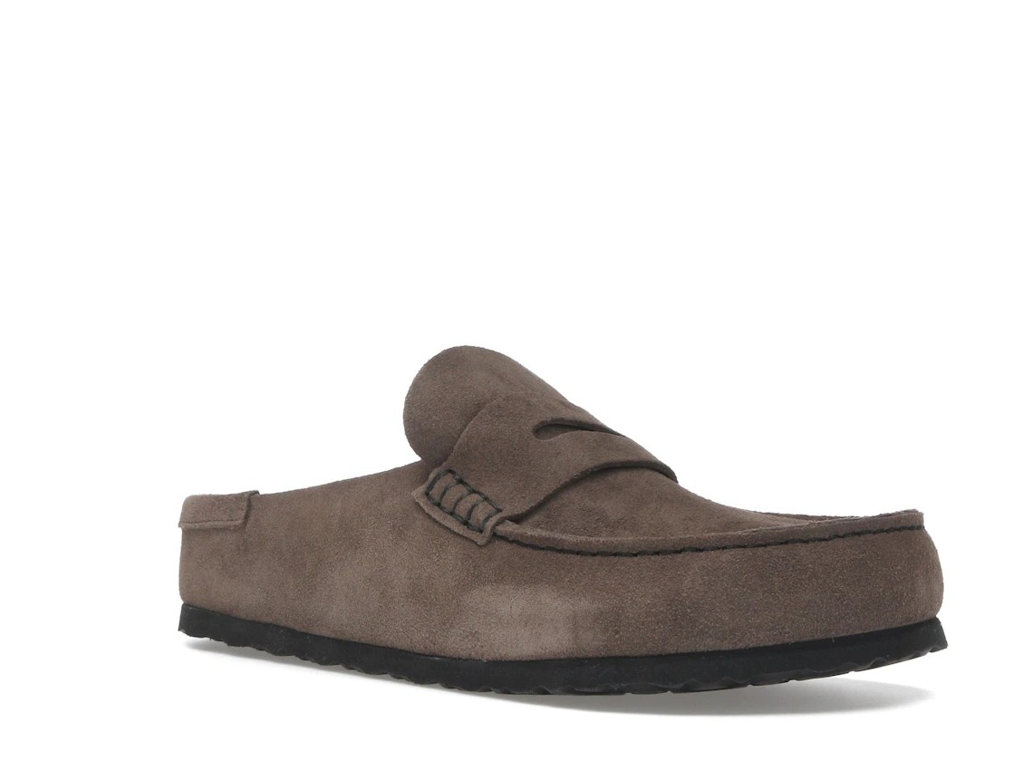 Birkenstock Naples Wrapped Suede Leather Concrete Grey