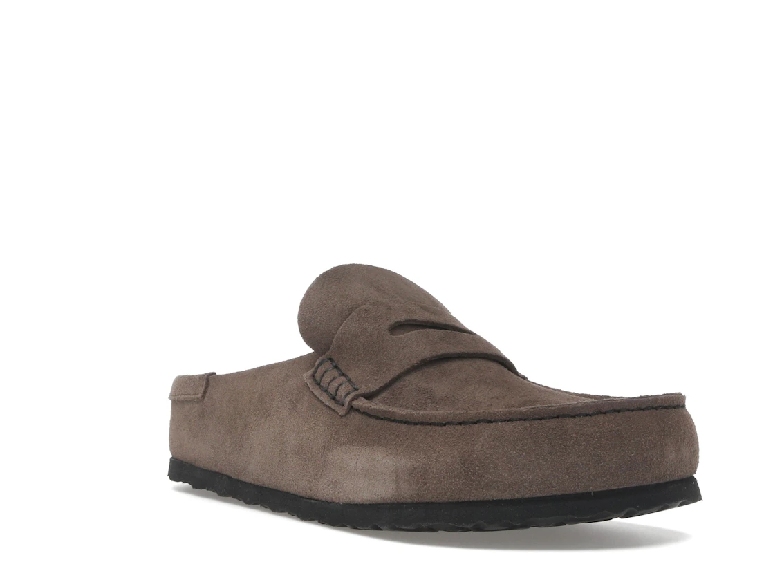 Birkenstock Naples Wrapped Suede Leather Concrete Grey