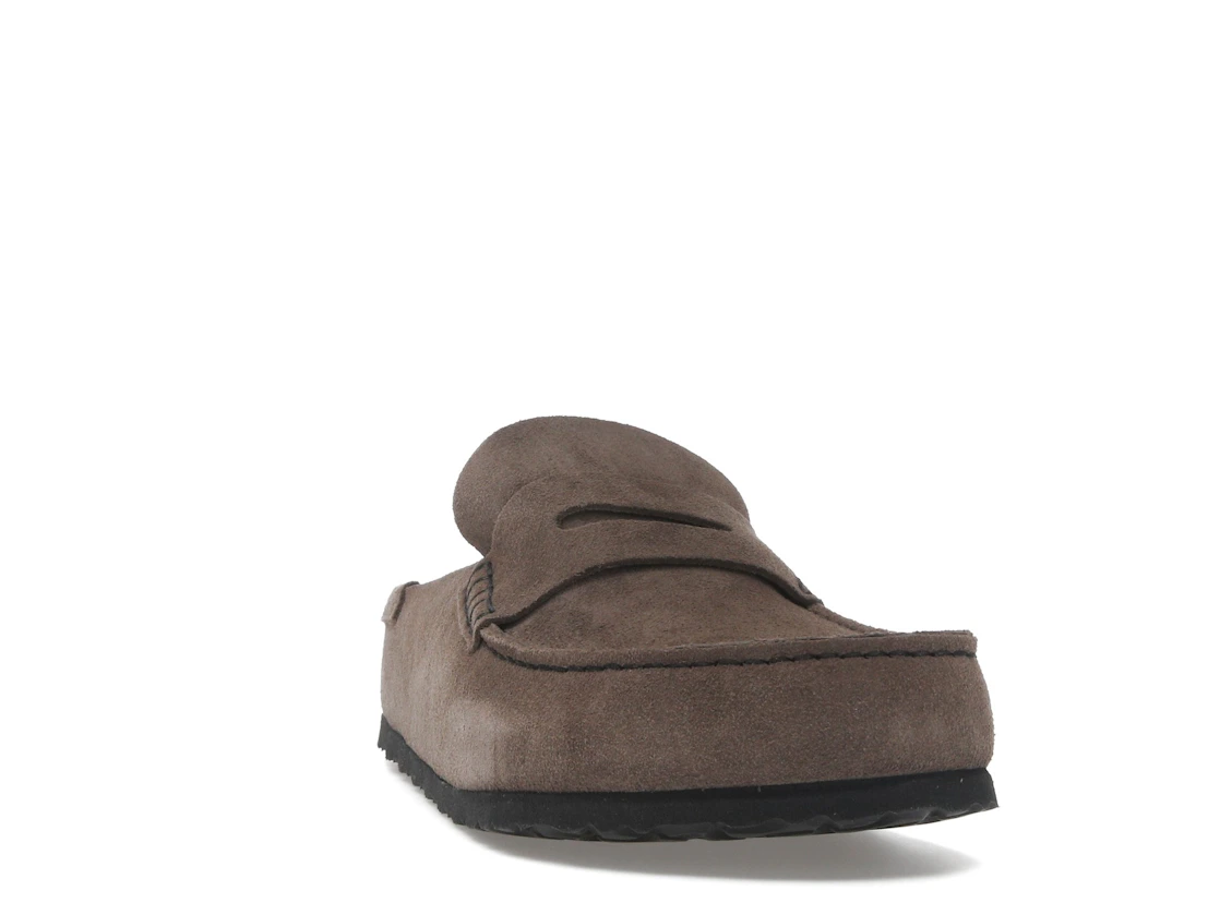 Birkenstock Naples Wrapped Suede Leather Concrete Grey