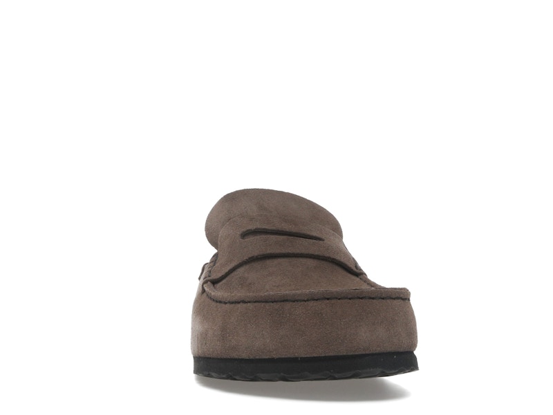 Birkenstock Naples Wrapped Suede Leather Concrete Grey