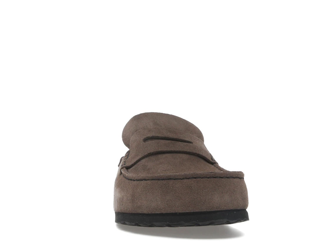 Birkenstock Naples Wrapped Suede Leather Concrete Grey