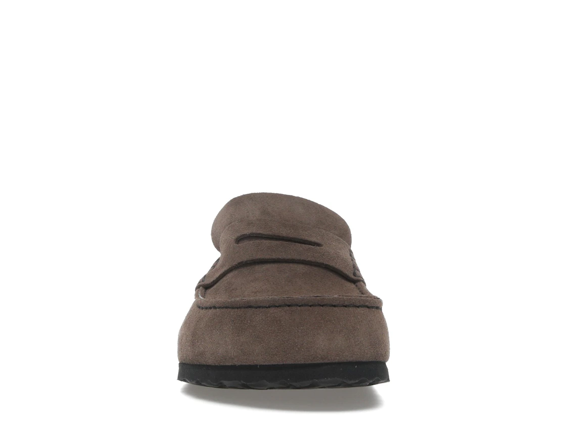 Birkenstock Naples Wrapped Suede Leather Concrete Grey