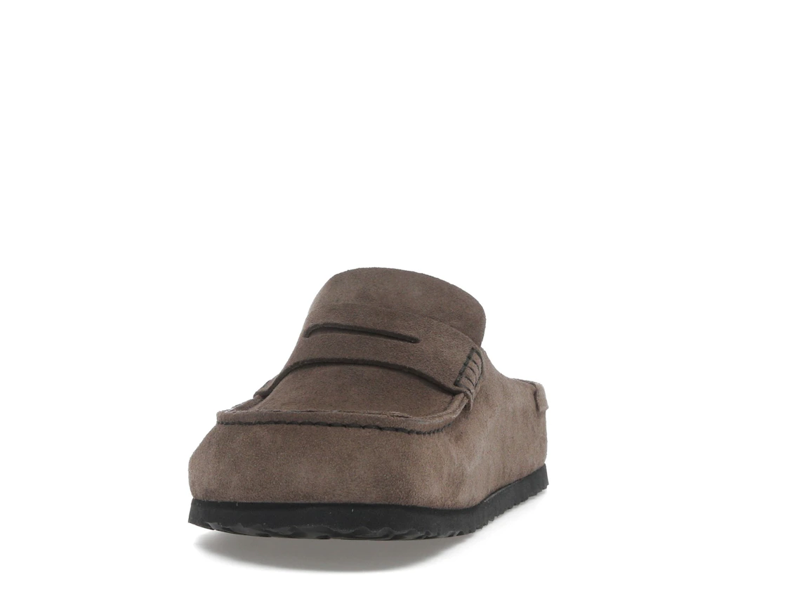 Birkenstock Naples Wrapped Suede Leather Concrete Grey