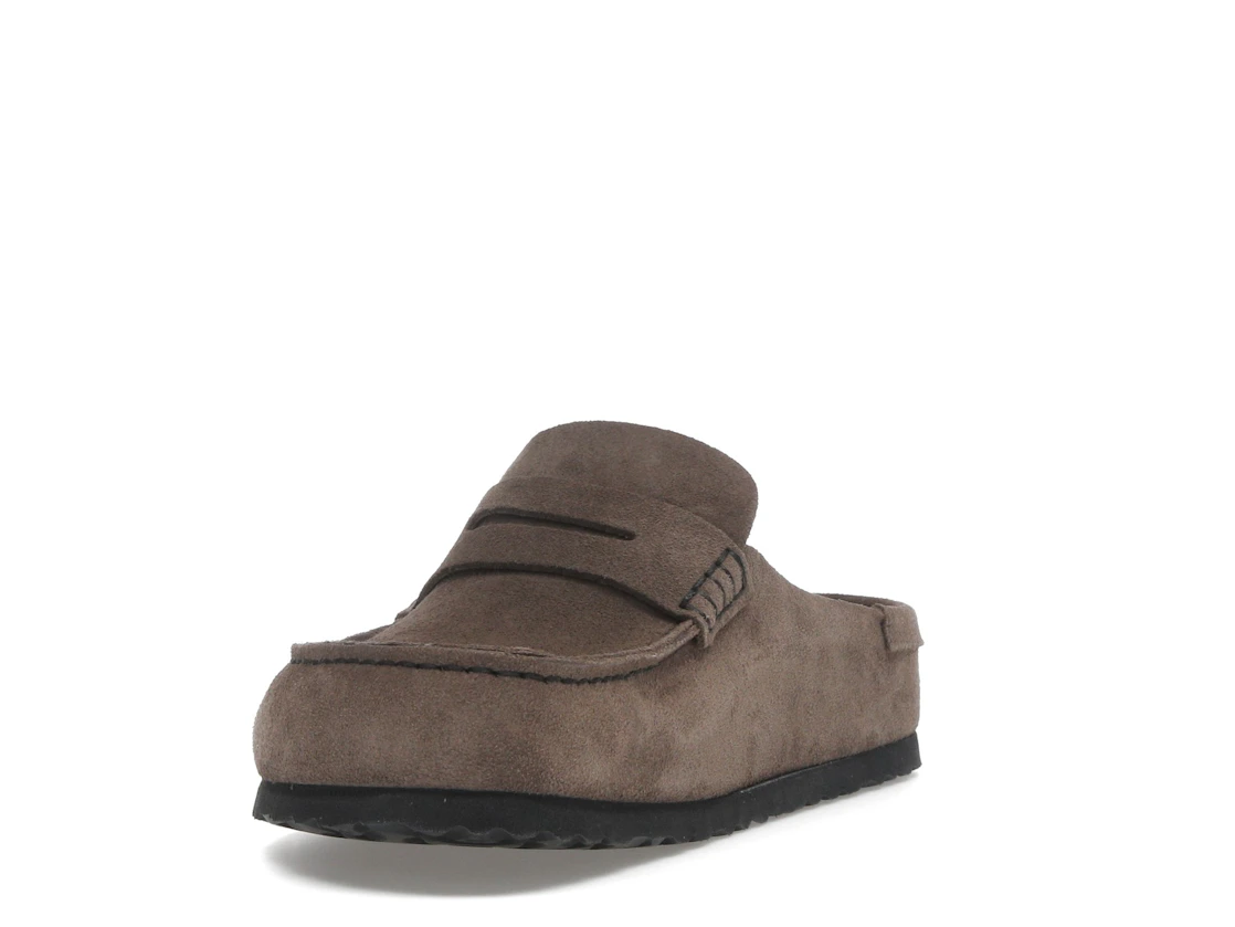 Birkenstock Naples Wrapped Suede Leather Concrete Grey