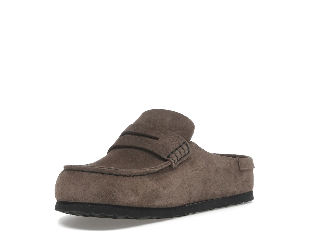 Birkenstock Naples Wrapped Suede Leather Concrete Grey