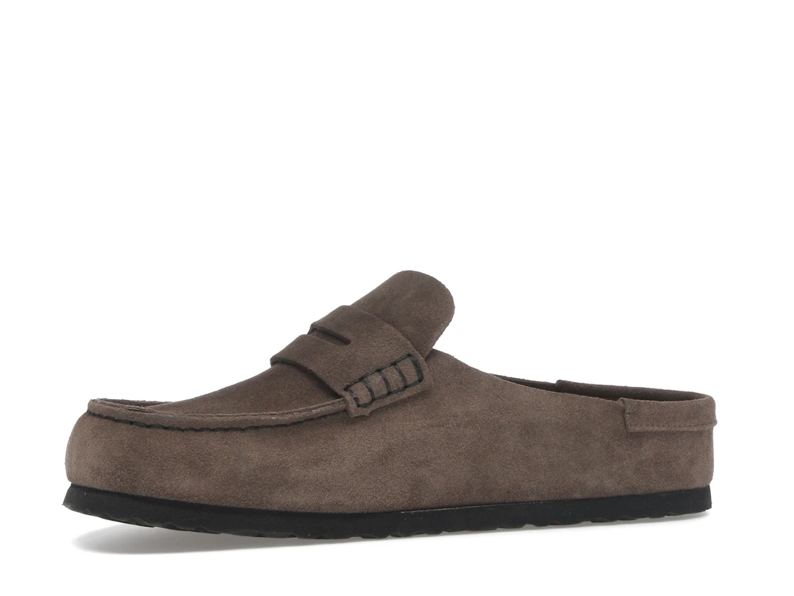 Birkenstock Naples Wrapped Suede Leather Concrete Grey