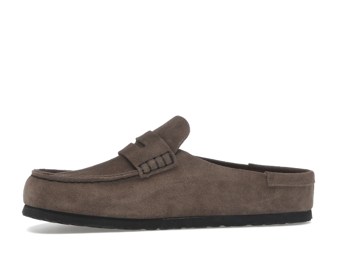 Birkenstock Naples Wrapped Suede Leather Concrete Grey
