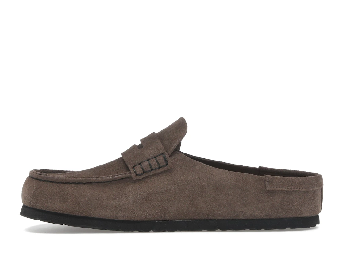 Birkenstock Naples Wrapped Suede Leather Concrete Grey