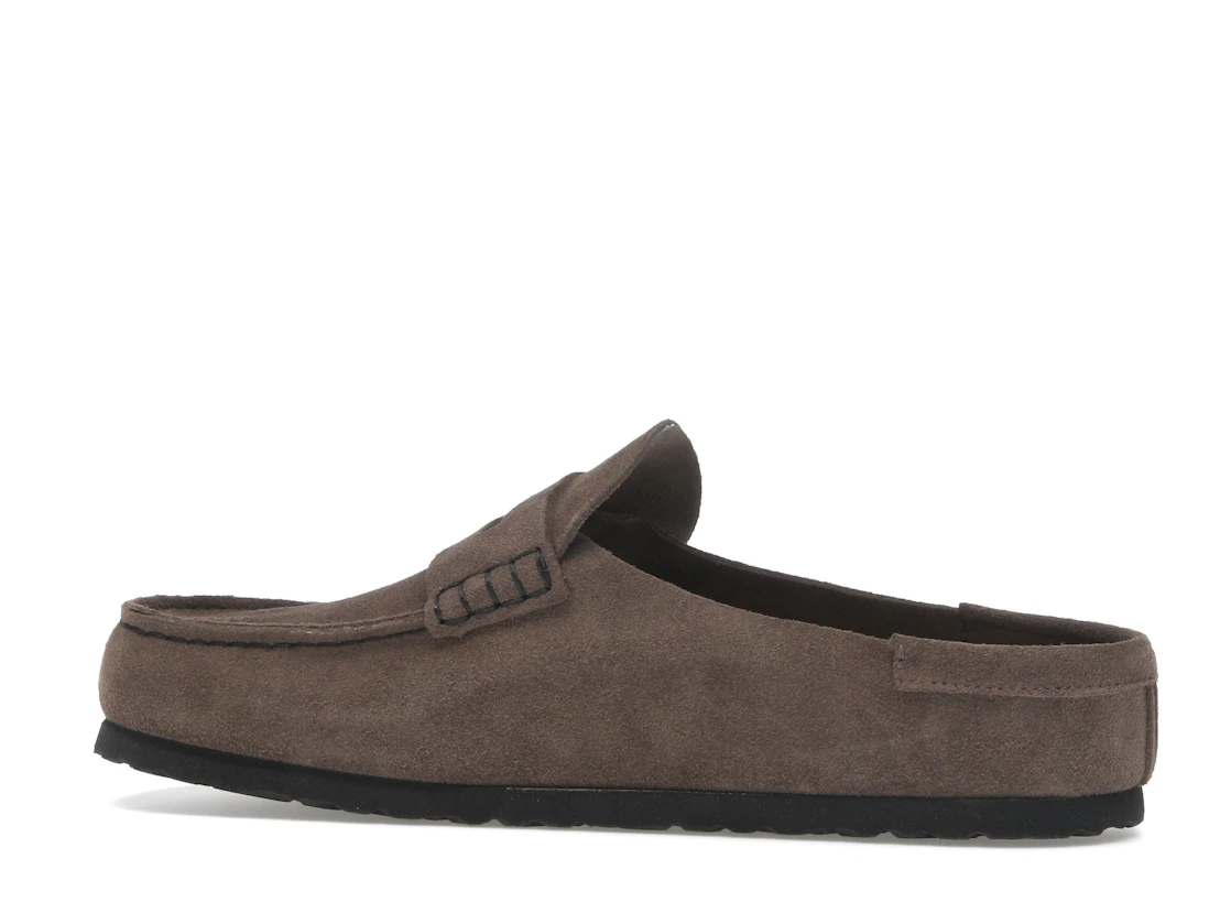 Birkenstock Naples Wrapped Suede Leather Concrete Grey