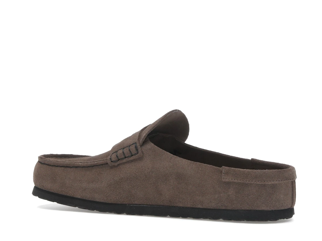 Birkenstock Naples Wrapped Suede Leather Concrete Grey