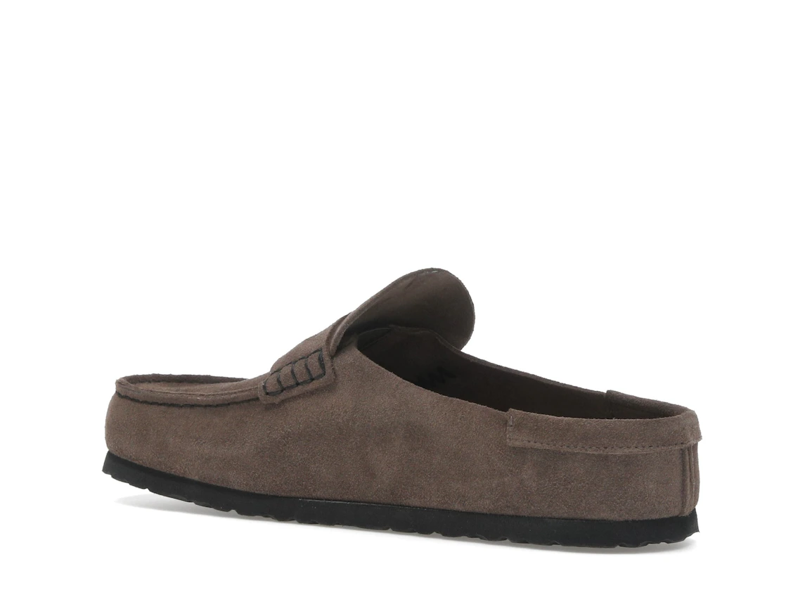 Birkenstock Naples Wrapped Suede Leather Concrete Grey
