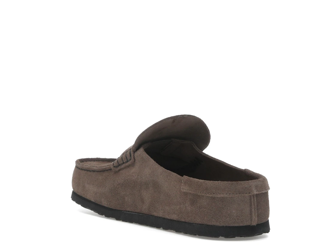 Birkenstock Naples Wrapped Suede Leather Concrete Grey