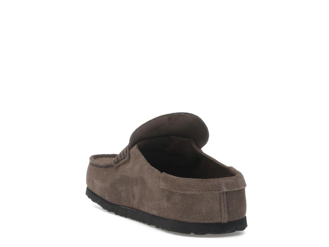 Birkenstock Naples Wrapped Suede Leather Concrete Grey