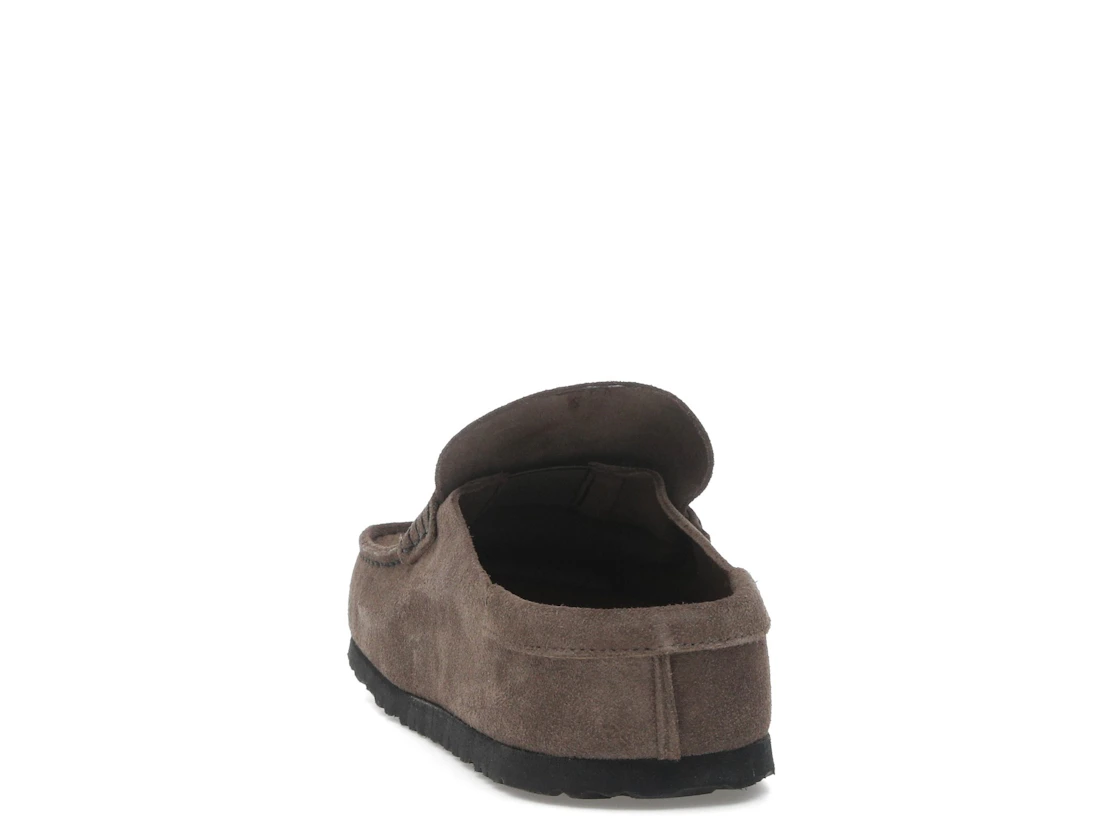 Birkenstock Naples Wrapped Suede Leather Concrete Grey