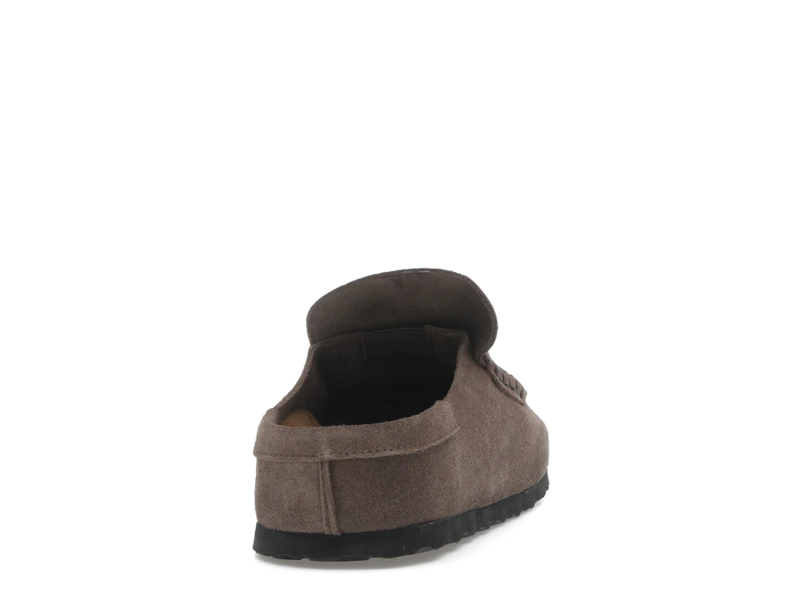 Birkenstock Naples Wrapped Suede Leather Concrete Grey