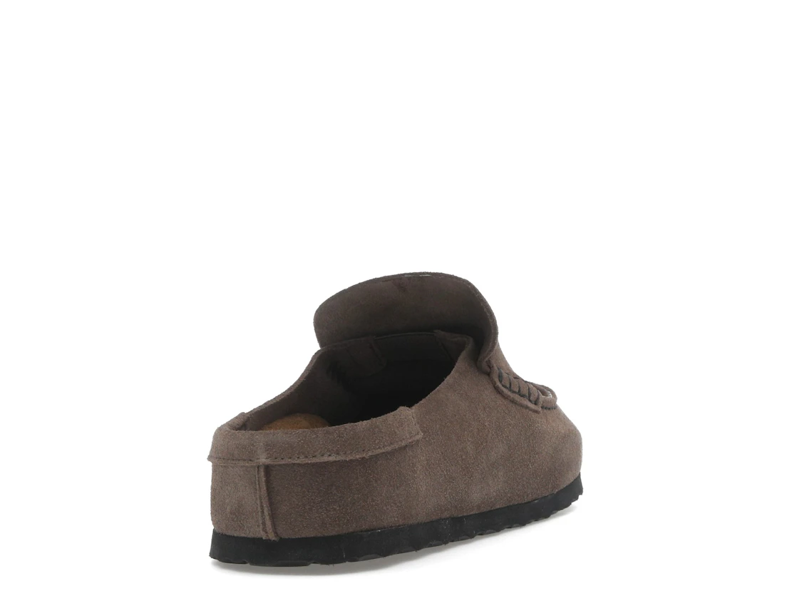 Birkenstock Naples Wrapped Suede Leather Concrete Grey