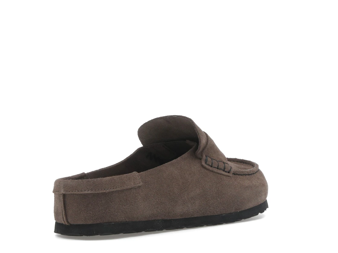 Birkenstock Naples Wrapped Suede Leather Concrete Grey