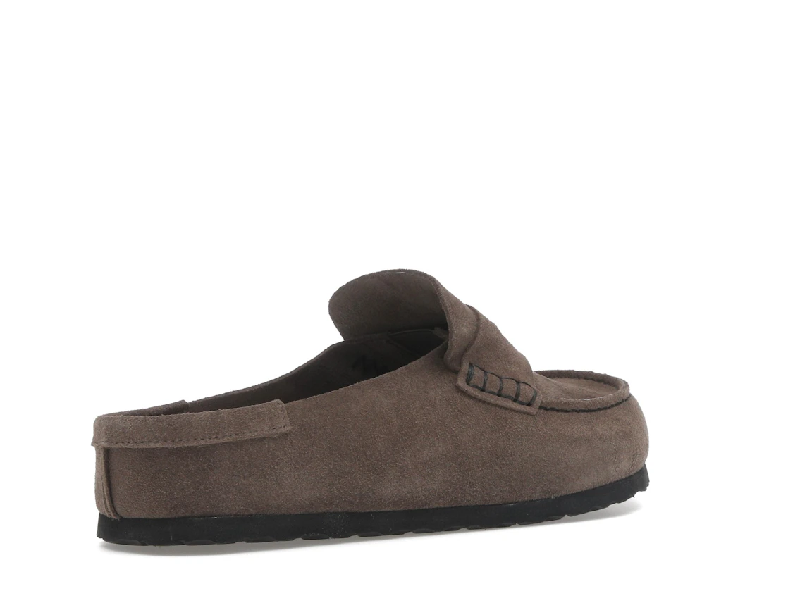Birkenstock Naples Wrapped Suede Leather Concrete Grey