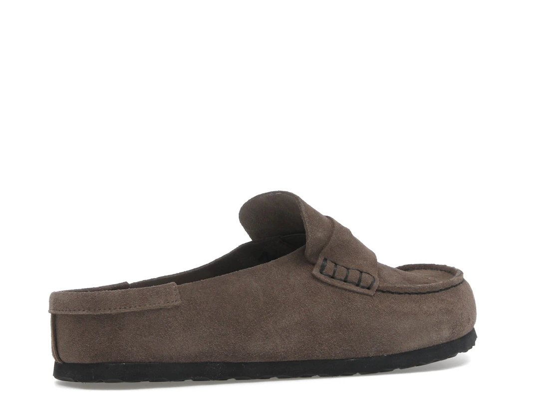 Birkenstock Naples Wrapped Suede Leather Concrete Grey
