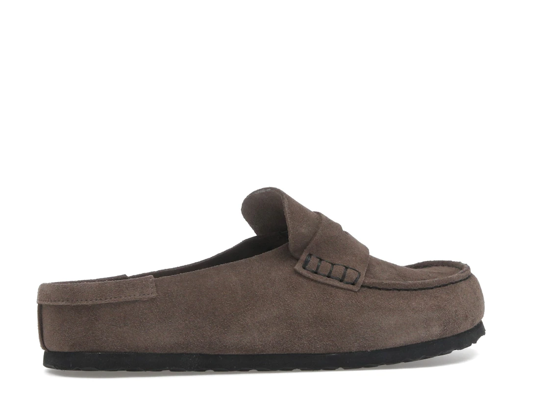 Birkenstock Naples Wrapped Suede Leather Concrete Grey