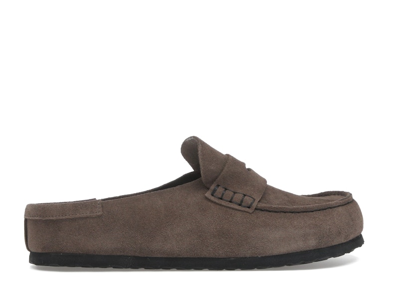 Birkenstock Naples Wrapped Suede Leather Concrete Grey