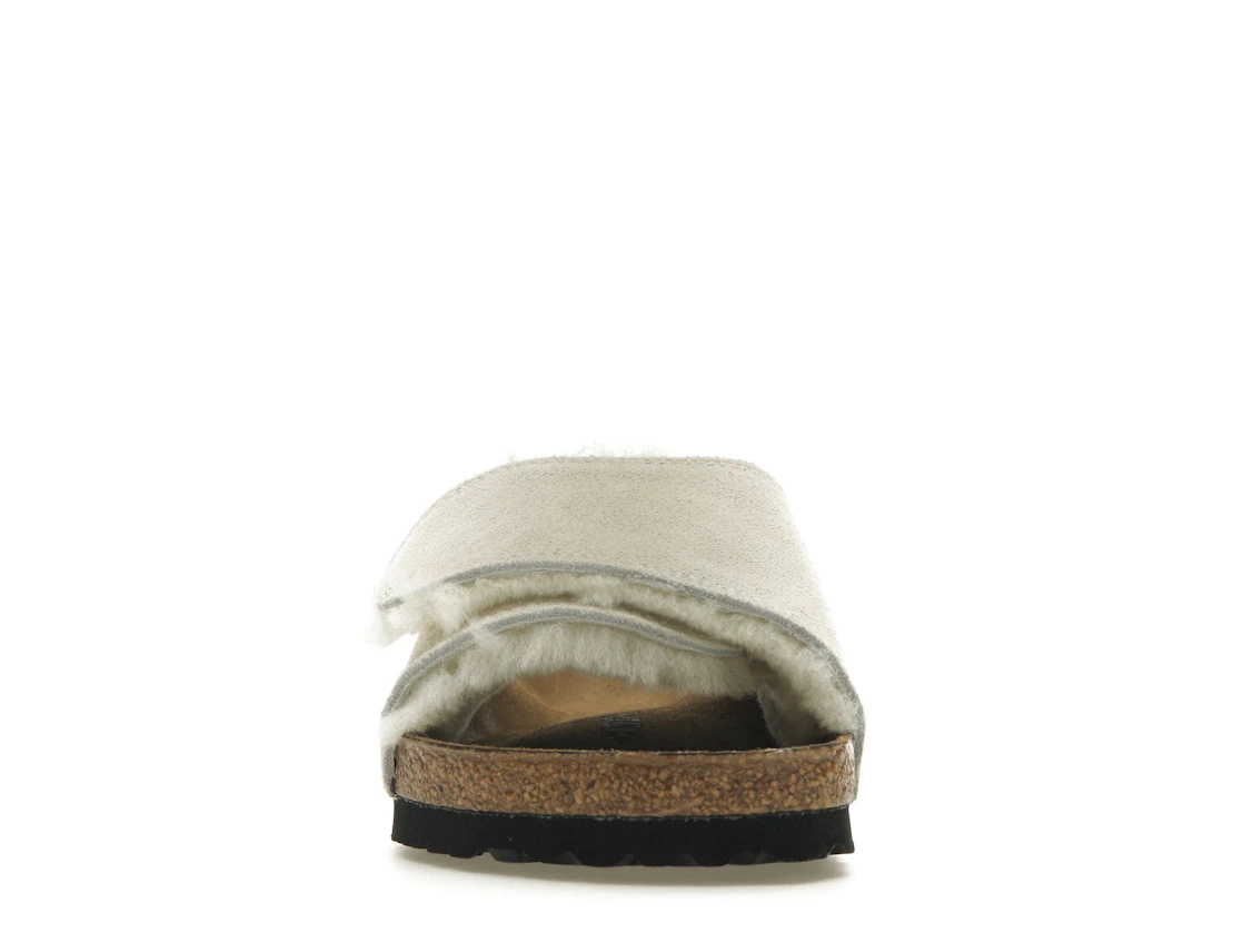 Birkenstock Solana Shearling Slide Stussy Bone