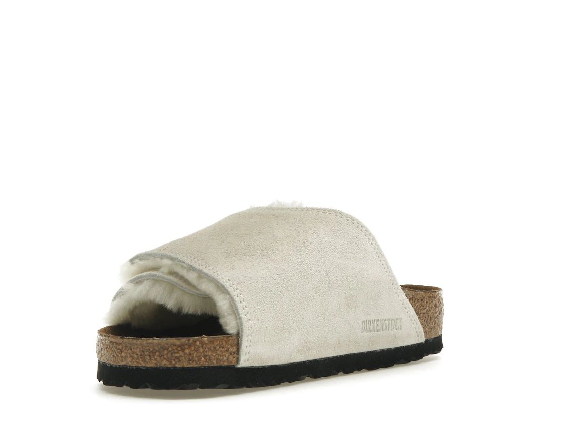 Birkenstock Solana Shearling Slide Stussy Bone