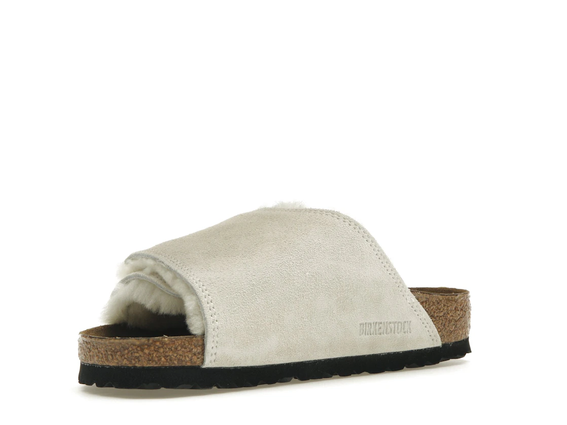 Birkenstock Solana Shearling Slide Stussy Bone