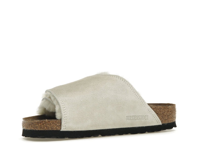 Birkenstock Solana Shearling Slide Stussy Bone